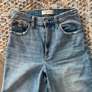 Abercrombie and Fitch Crop Wide Leg Ultra High Rise Jeans
